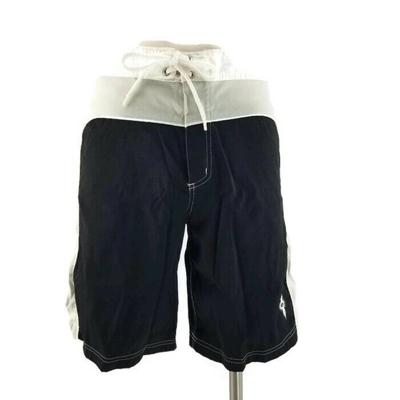 Aaron Chang Cinch Waist Swimming Trunks Surf Board Shorts Mens 34 - Picture 3 of 8